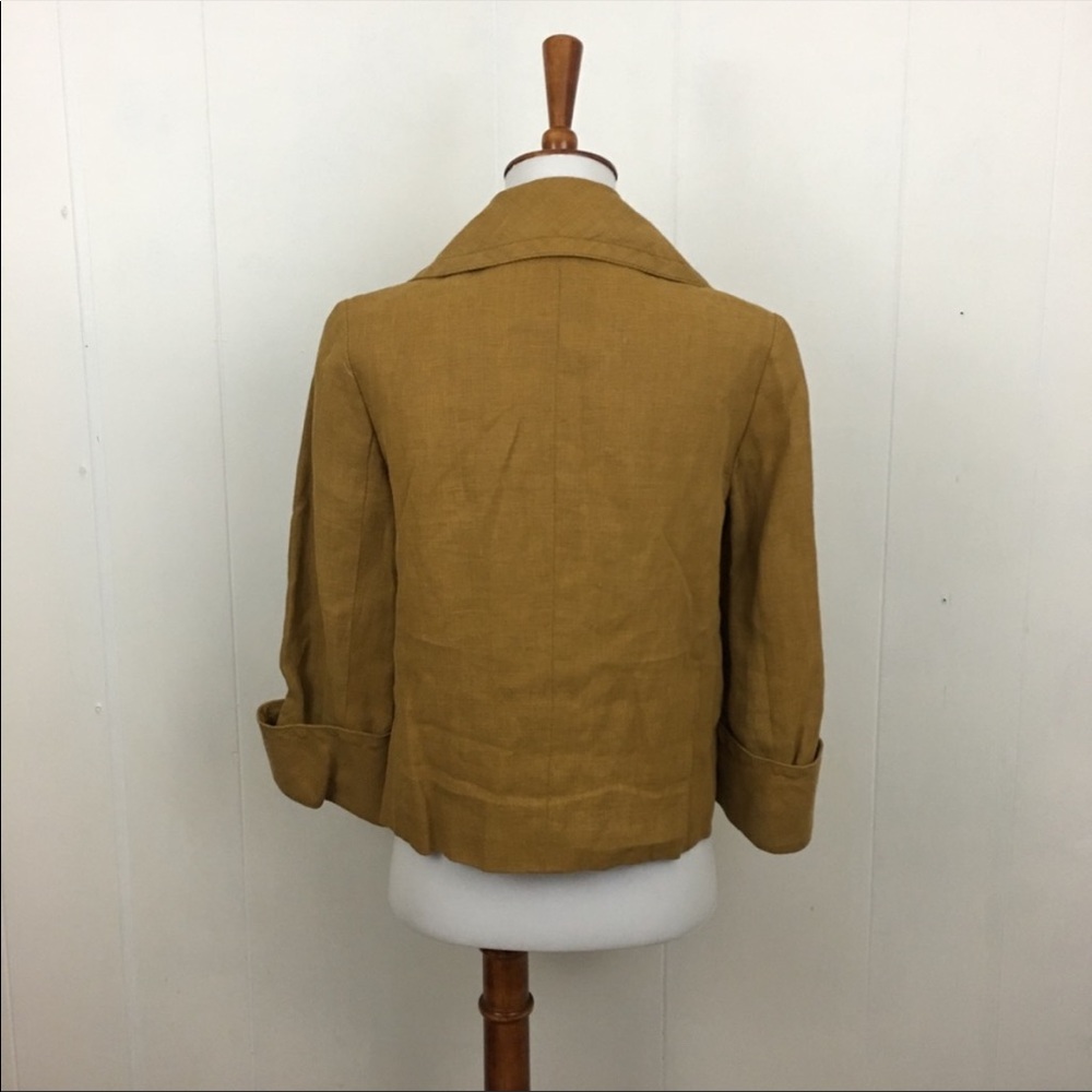 J. Crew Linen Double Breasted Crop Jacket - Picture 5 of 7
